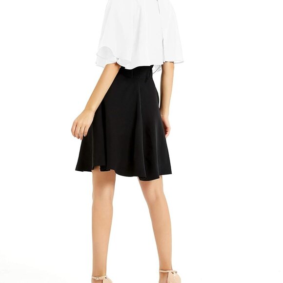 Women's Soft Chiffon Shawl Wraps Shrug for Evening Dress Wedding Cape Bolero Fla - Picture 3 of 6